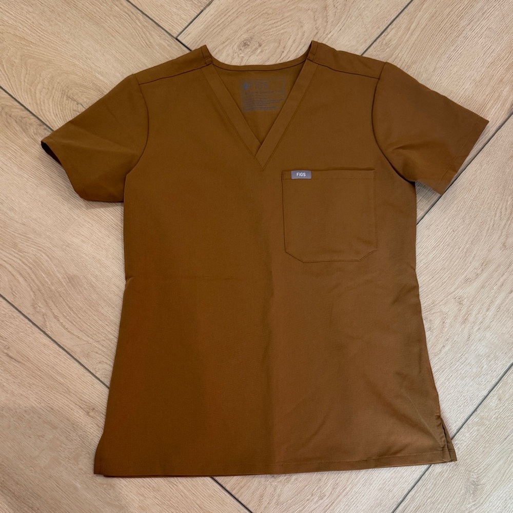Figs Catarina Scrub Top - Earth - Size XXS
